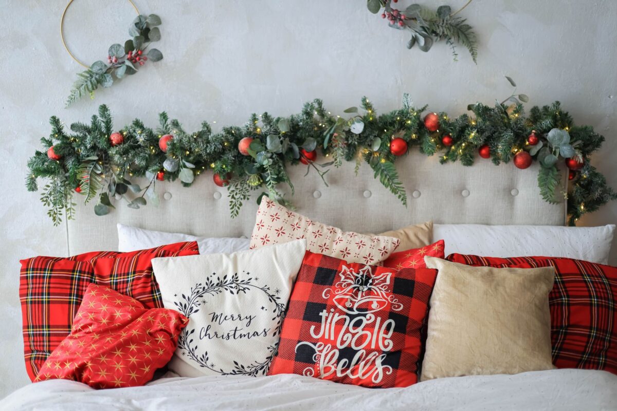 Decoração de Natal para sala de estar