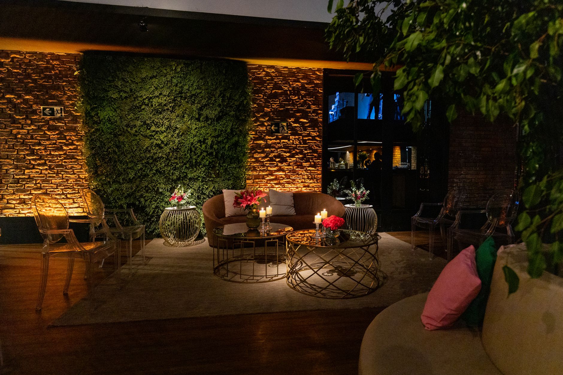 Decoração de iluminação de casamento