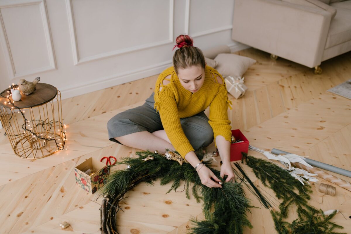 Decoração de janela de Natal DIY