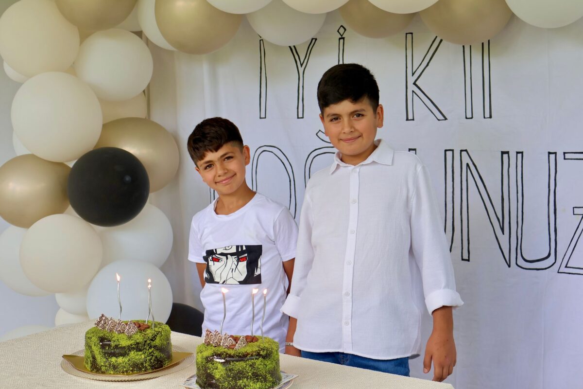 Decoração de festa infantil colorida